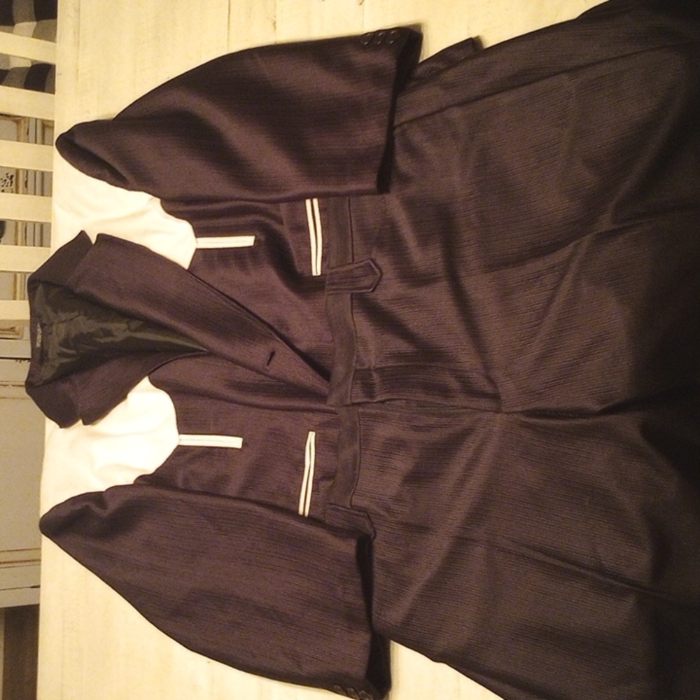 Buffalo Country western wear (2) piece black & white suit jacket 48R pant 40x30